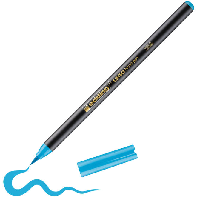 Brushpen edding 1340 azuurblauw