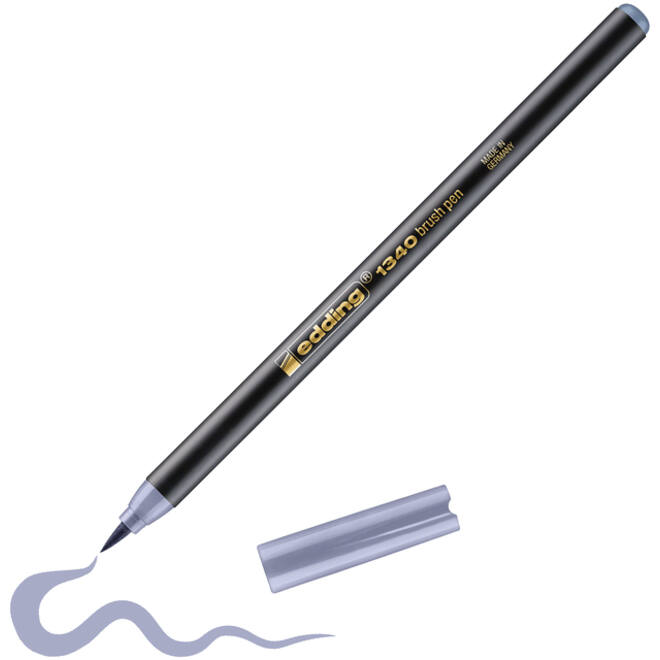 Brushpen edding 1340 zilvergrijs