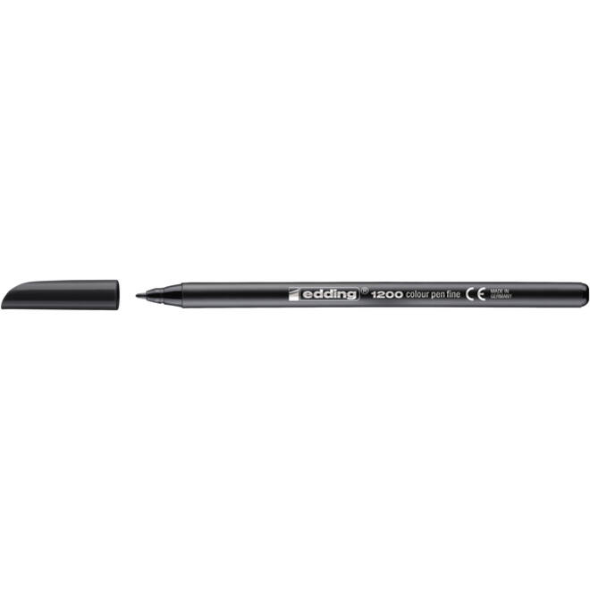 Fineliner edding 1200 001 fijn zwart blister à 3 stuks