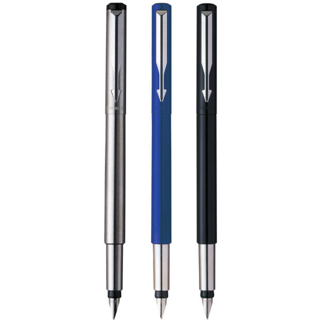 Vulpen Parker Vector stainless steel medium blister à 1 stuk