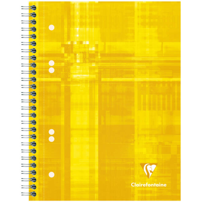 Collegeblok Clairefontaine Studium A5+ ruit 5x5mm 6-gaats 80 pagina's assorti