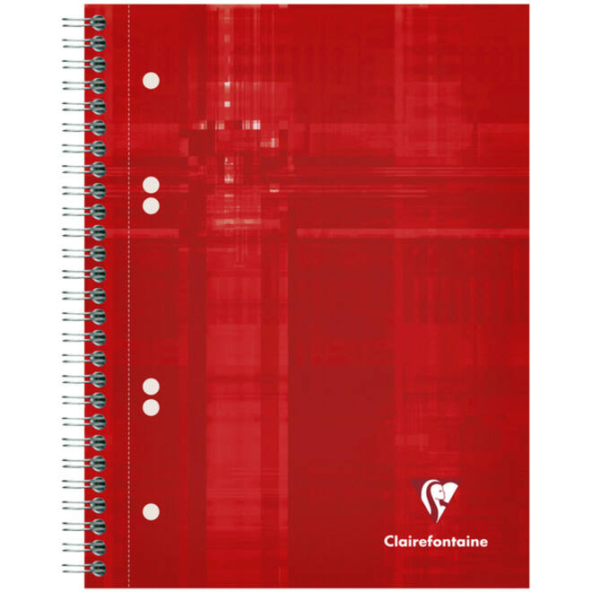 Collegeblok Clairefontaine Studium A5+ ruit 5x5mm 6-gaats 80 pagina's assorti