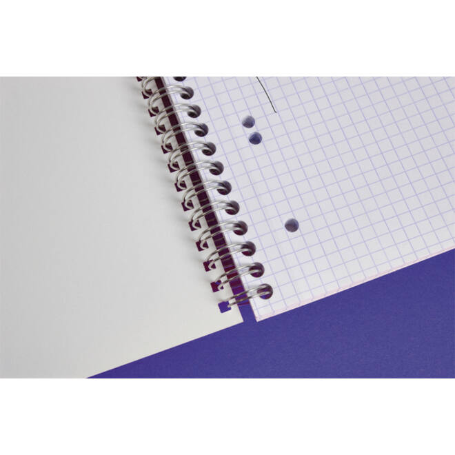 Collegeblok Clairefontaine Studium A5+ ruit 5x5mm 6-gaats 80 pagina's assorti