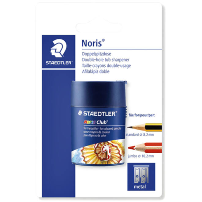 Puntenslijper Staedtler Noris dubbel met opvangbakje blister