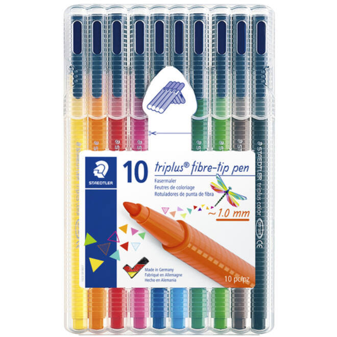 Kleurstift Staedtler 323 Triplus color à 10 stuks assorti