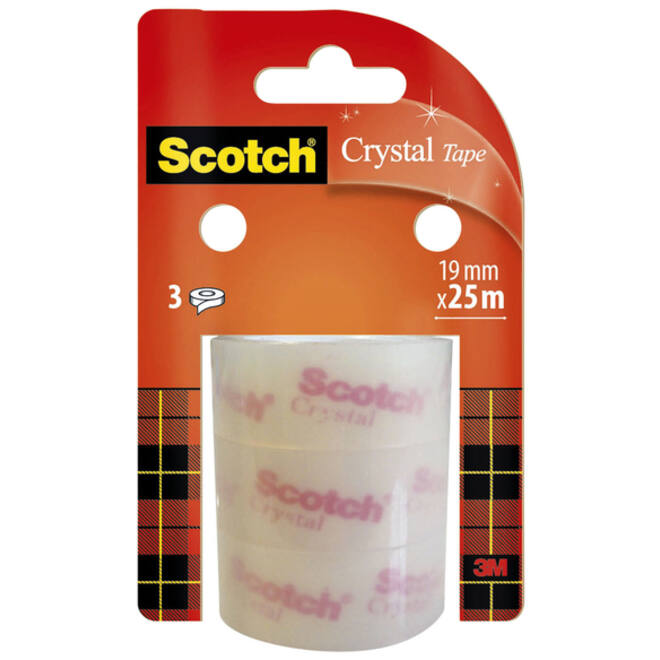 Plakband Scotch Crystal 19mmx25m transparant helder