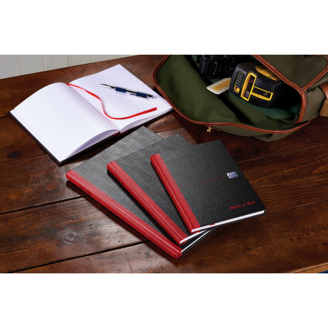 Notitieboek Oxford Black n' Red A5 96vel lijn
