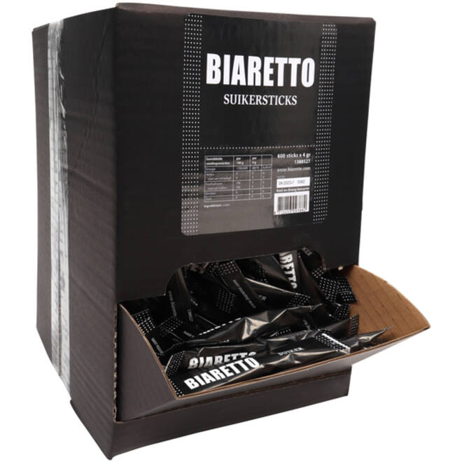 Suikersticks Biaretto 4 gram 600 stuks