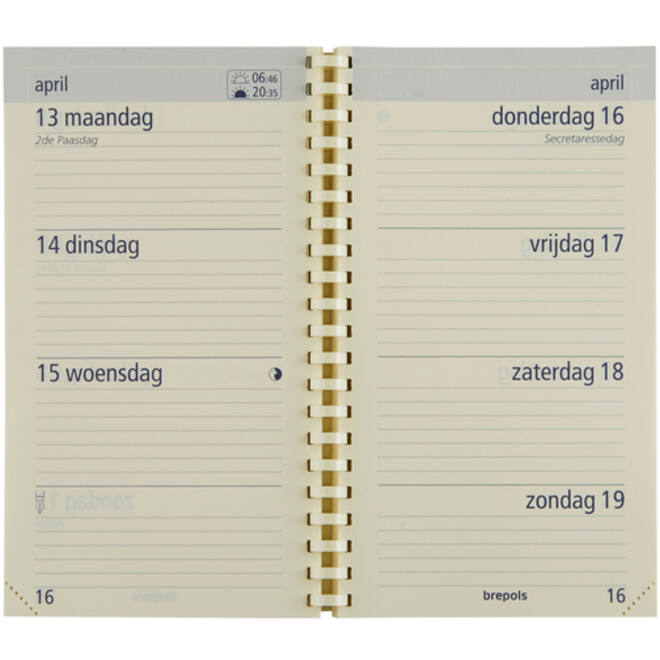 Agenda 2027 Brepols Optivision Pocket Palermo 7dagen/2pagina's zwart