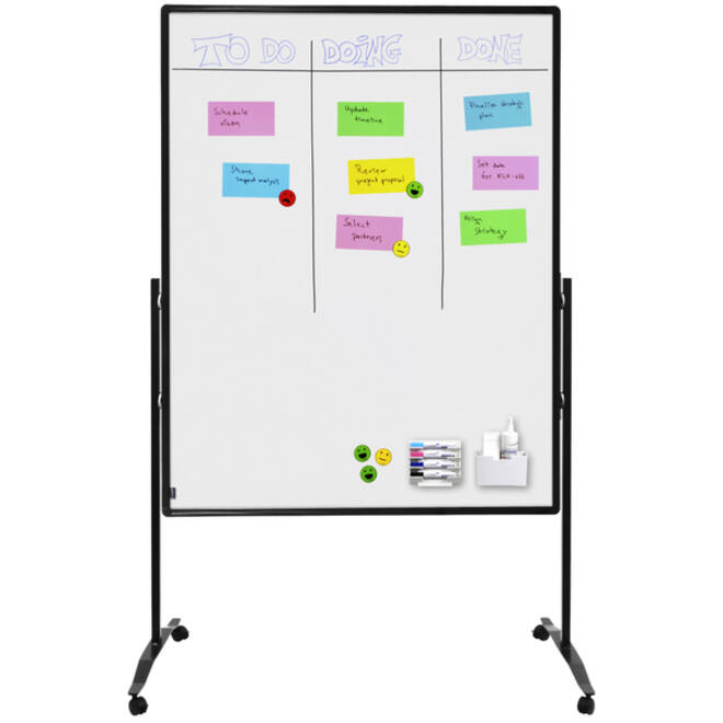 Scheidingswand + whiteboard Legamaster Premium 150x120cm gelakt staal