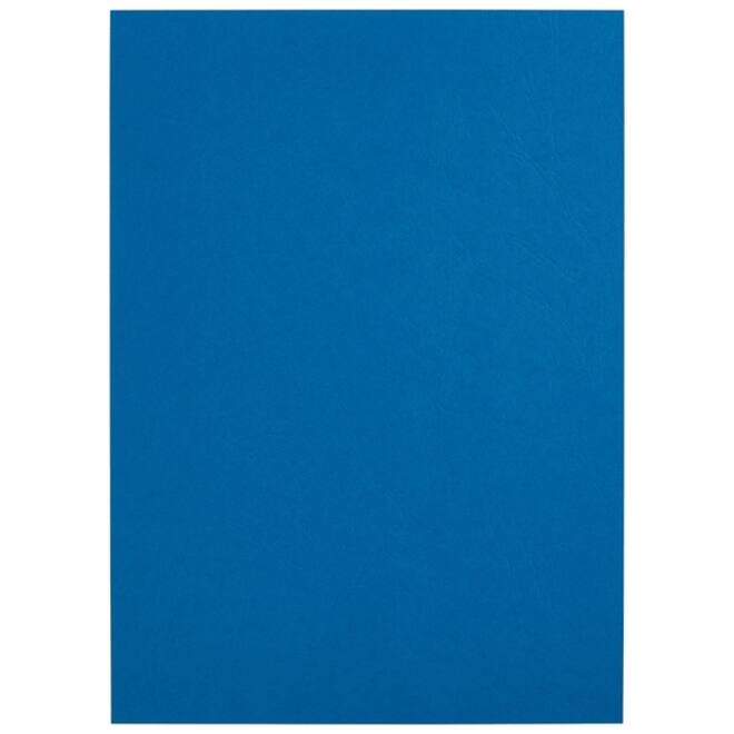 Voorblad GBC A4 lederlook met venster blauw 50stuks