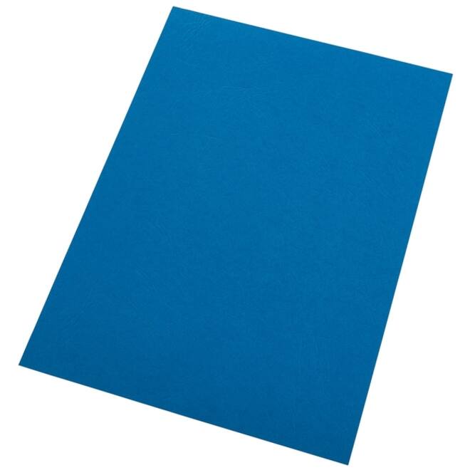 Voorblad GBC A4 lederlook met venster blauw 50stuks