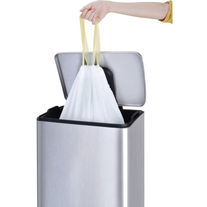 Afvalzak EKO MDPE type E met trekband 55x70cm 25-35L wit