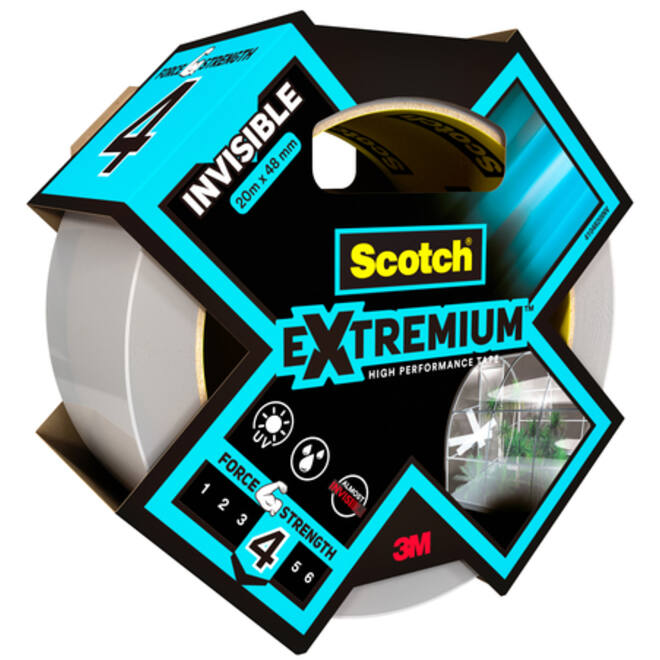 Plakband Scotch Extremium invisible 48mmx25m transparant