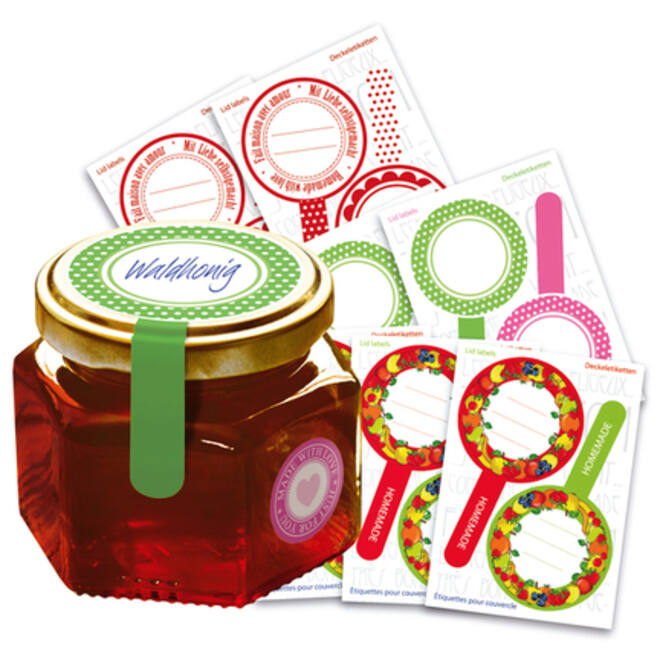 Etiket HERMA 15446 keuken new look rood