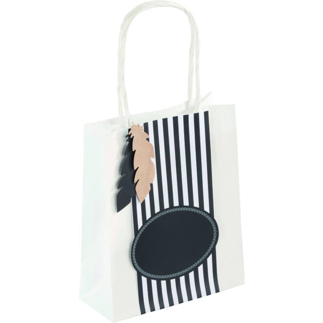 Tas met handvat Folia kraftpapier 110gr 18x21x8cm 20 stuks wit