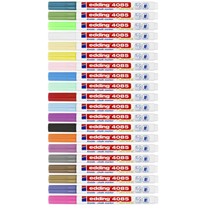 Krijtstift edding 4085 by Securit rond 1-2mm metallic groen