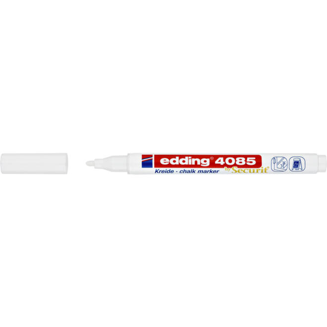 Krijtstift edding 4085 by Securit rond 1-2mm wit