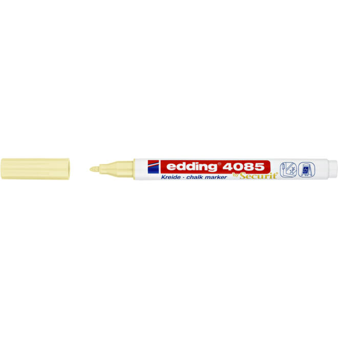 Krijtstift edding 4085 by Securit rond 1-2mm pastel geel