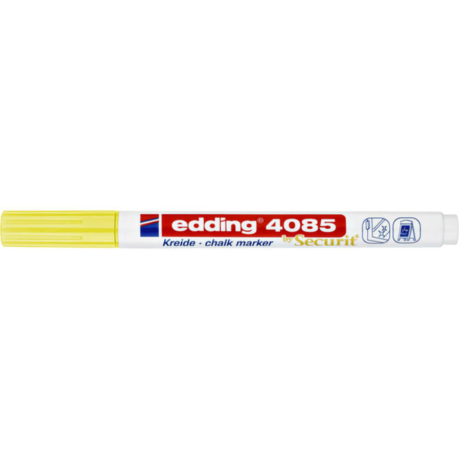 Krijtstift edding 4085 by Securit rond 1-2mm neon geel