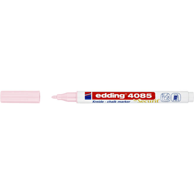 Krijtstift edding 4085 by Securit rond 1-2mm pastel roze