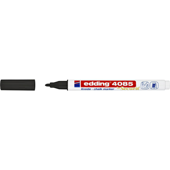 Krijtstift edding 4085 by Securit rond 1-2mm zwart