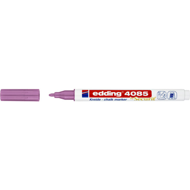 Krijtstift edding 4085 by Securit rond 1-2mm metallic roze