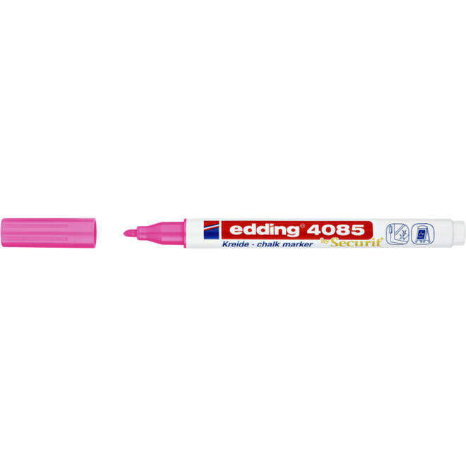 Krijtstift edding 4085 by Securit rond 1-2mm neon roze