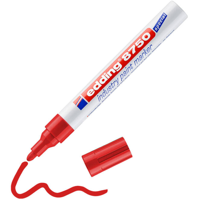 Lakmarker edding 8750 industrie rood