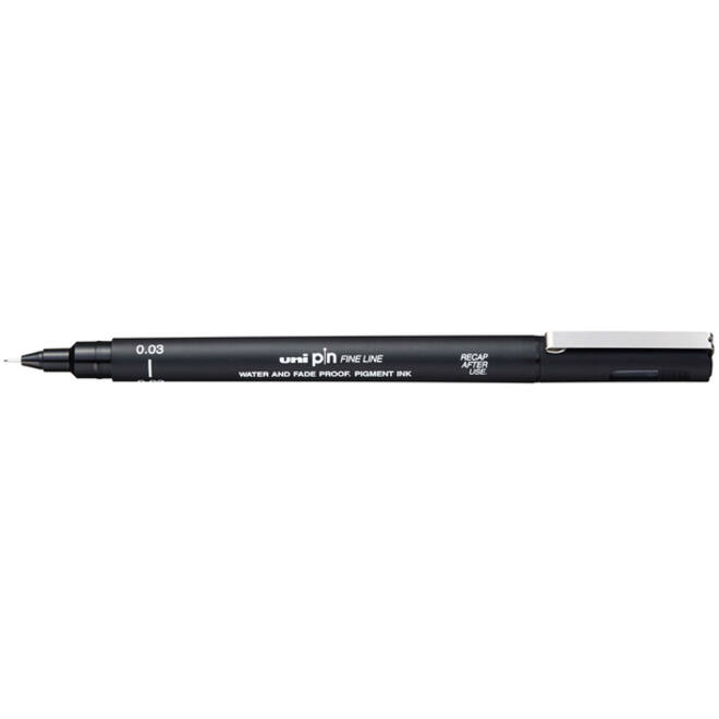 Fineliner Uni-ball Pin 0.03mm zwart