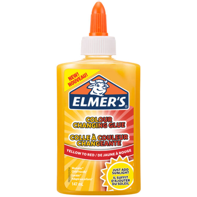 Kinderlijm Elmer's kleurveranderde geel