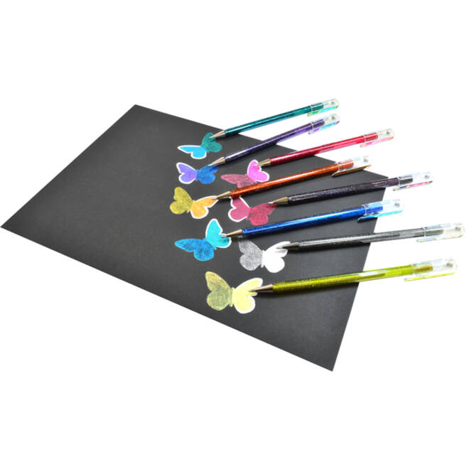 Gelschrijver Pentel K110 Dual medium metallic assorti 8 kleuren