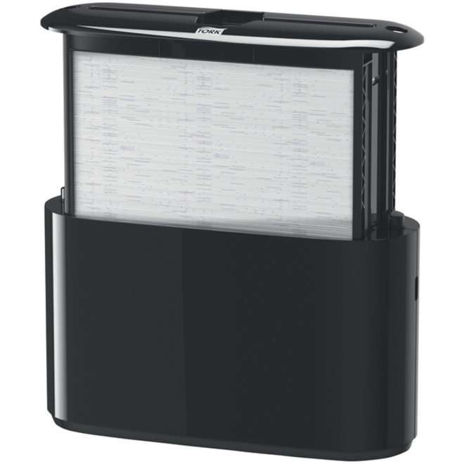 Handdoekdispenser Tork Xpress H2 Multifold Countertop Elevation zwart 552208