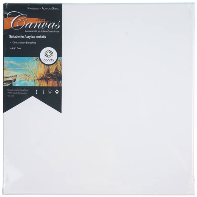 Canvas Conda 30 x 30 cm gebleekt katoen