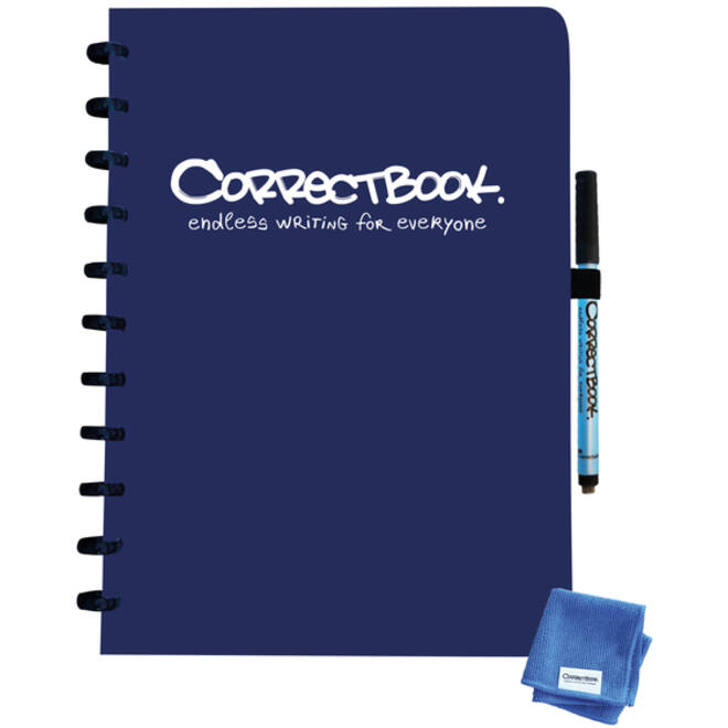 Notitieboek Correctbook A4 blanco 40blz midnight blue