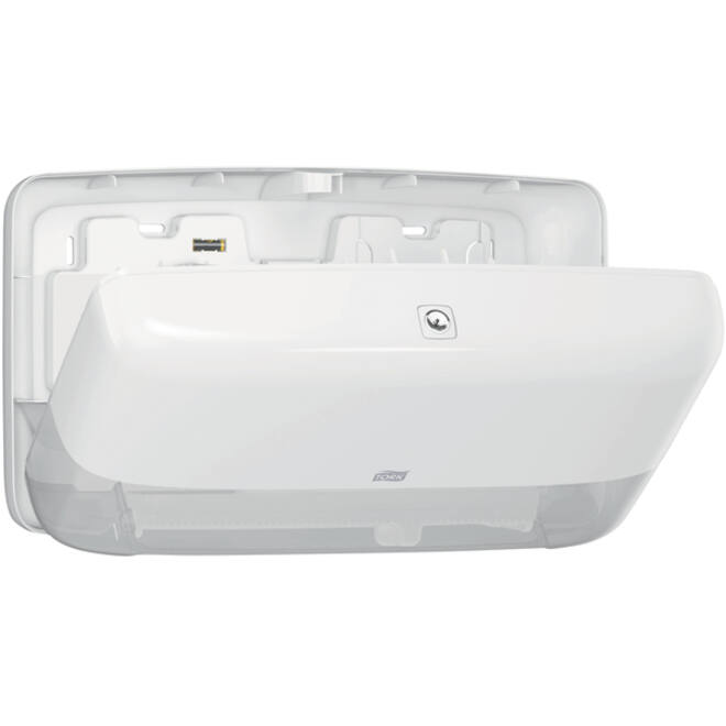 Toiletpapierdispenser Tork Twin Mini T2 Elevation wit 555500