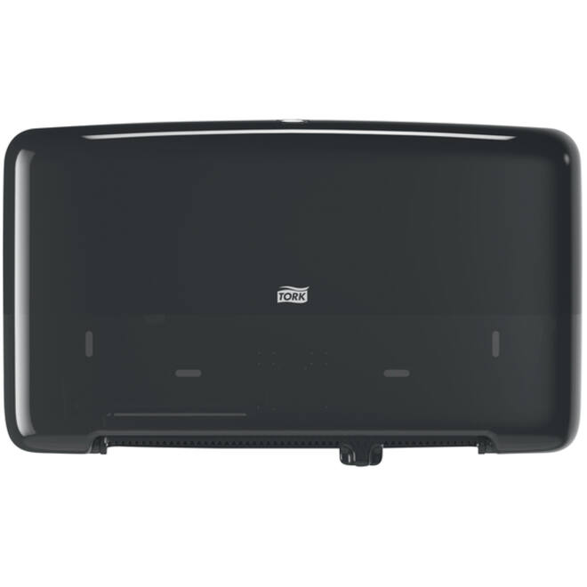 Toiletpapierdispenser Tork Twin Mini T2 Elevation zwart 555508