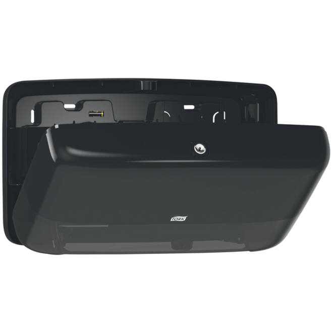 Toiletpapierdispenser Tork Twin Mini T2 Elevation zwart 555508
