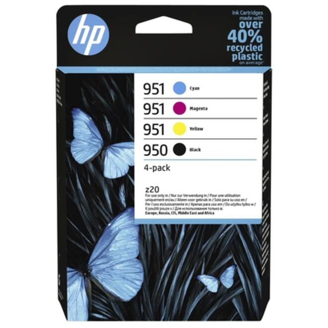 Inktcartridge HP 6ZC65AE 950/951 zwart + 3 kleuren