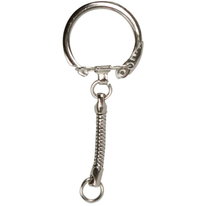 Sleutelhanger Creativ Company 23mm 25 stuks zilver
