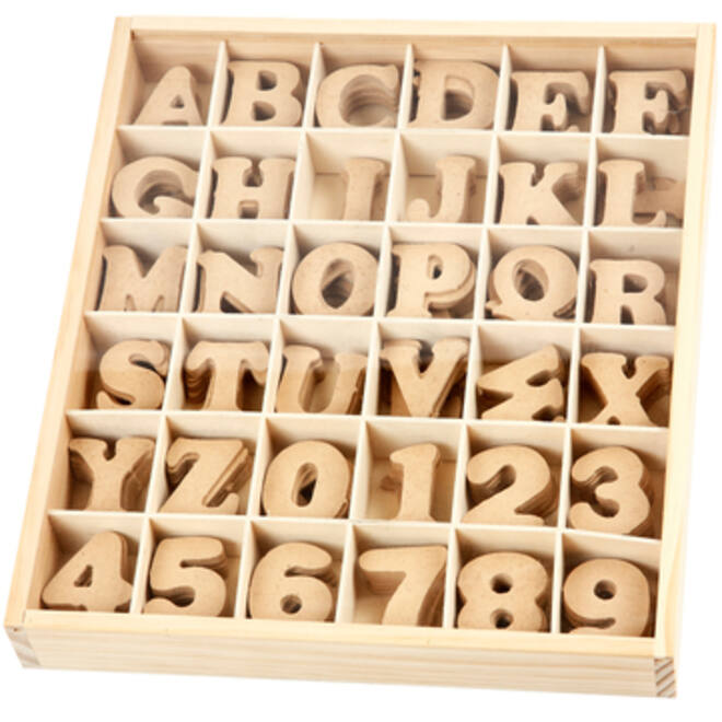 Letters en cijfers Creativ Company 4cm 288 stuks MDF