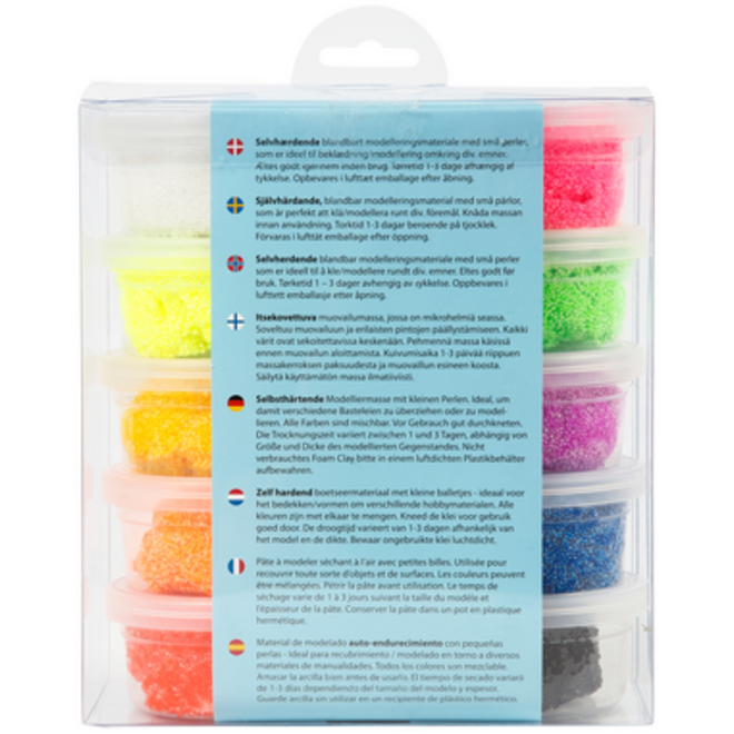 Klei Foam Clay basic 10 x 35gr 10 kleuren