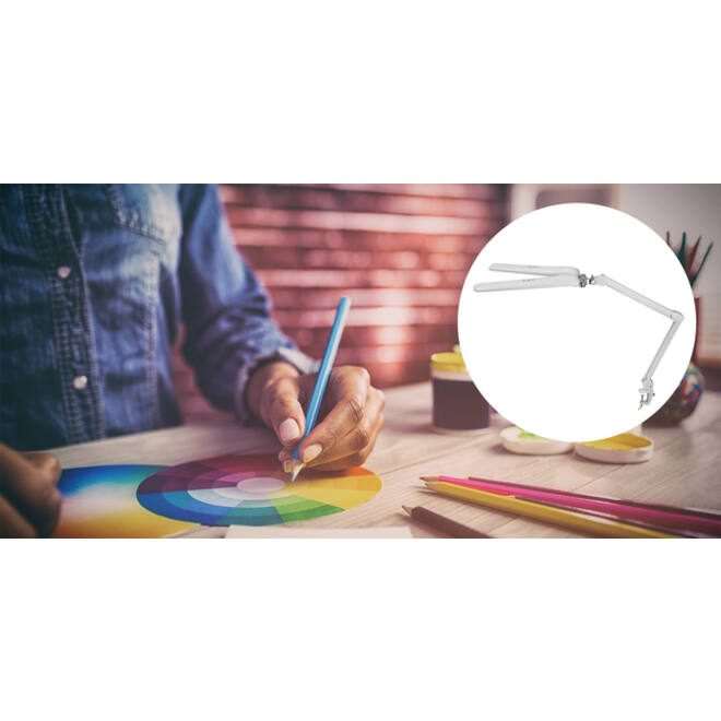 Werkpleklamp MAUL Craft duo LED tafelklem dimbaar wit