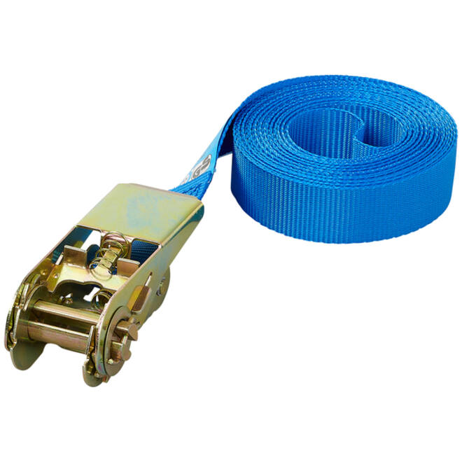 Spanband ProPlus blauw met ratel 5m