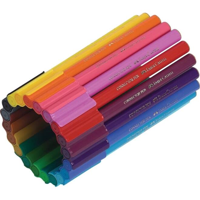 Kleurstift Faber-Castell Connector assorti cadeauset à 80 stuks