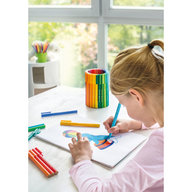 Kleurstift Faber-Castell Connector assorti cadeauset à 80 stuks