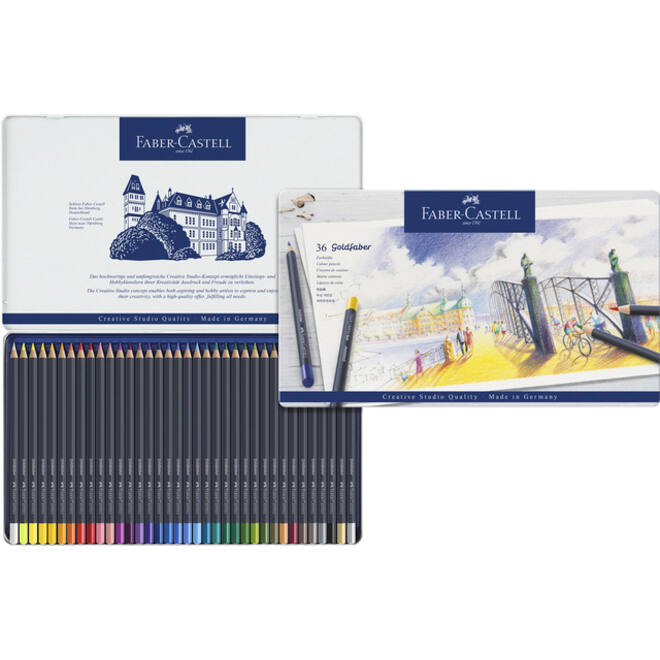 Kleurpotloden Faber-Castell Goldfaber assorti set à 36 stuks