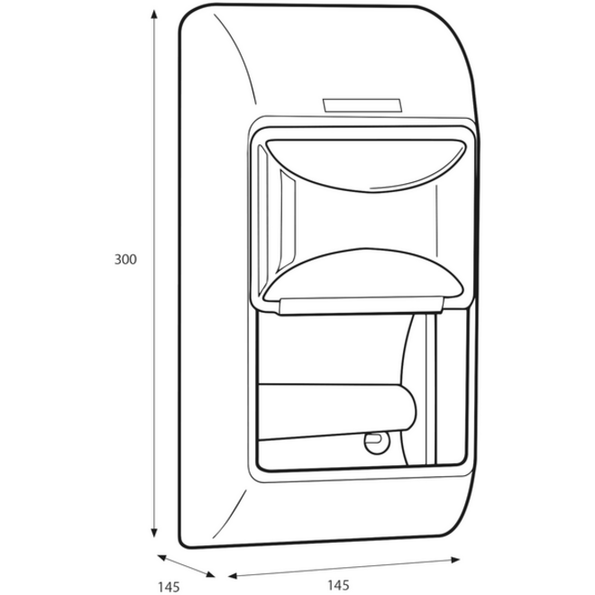 Dispenser Katrin 104452 toiletpapier standaard zwart