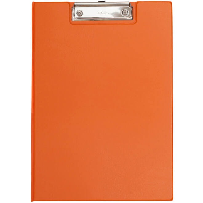Klembordmap MAUL A4 staand met penlus PVC neon oranje