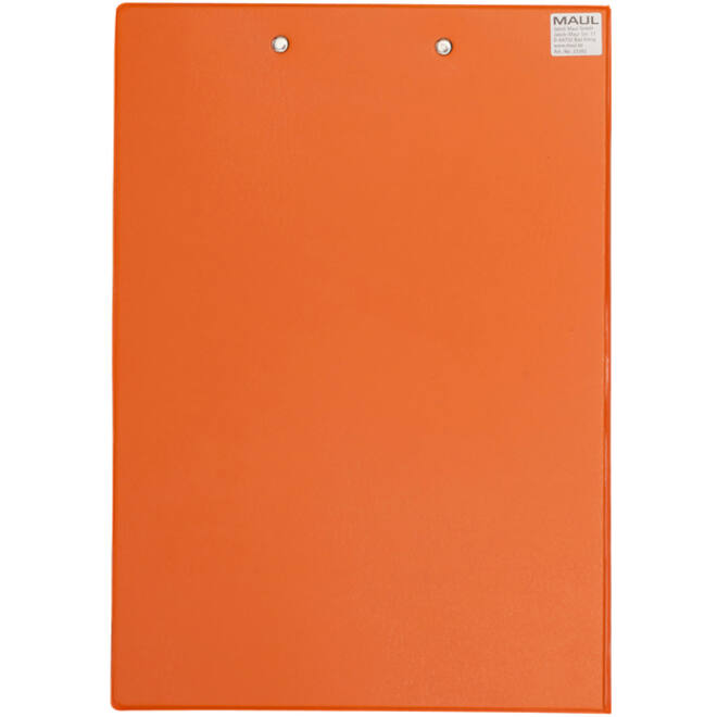 Klembordmap MAUL A4 staand met penlus PVC neon oranje